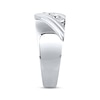 Thumbnail Image 3 of Previously Owned Men's THE LEO Diamond Wedding Band 3/8 ct tw Round-cut 14K White Gold