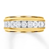 Thumbnail Image 1 of Previously Owned Men's Diamond Wedding Band 1 ct tw Round-cut 14K Yellow Gold