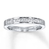 Thumbnail Image 1 of Previously Owned Diamond Wedding Band 1/3 ct tw Princess & Baguette-cut 14K White Gold