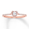 Thumbnail Image 1 of Previously Owned Diamond Heart Engagement Ring 1/4 ct tw Round-cut 10K Rose Gold