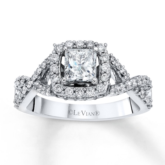 Previously Owned Le Vian Diamond Ring 1-1/4 ct tw Princess & Round-cut 14K Vanilla Gold
