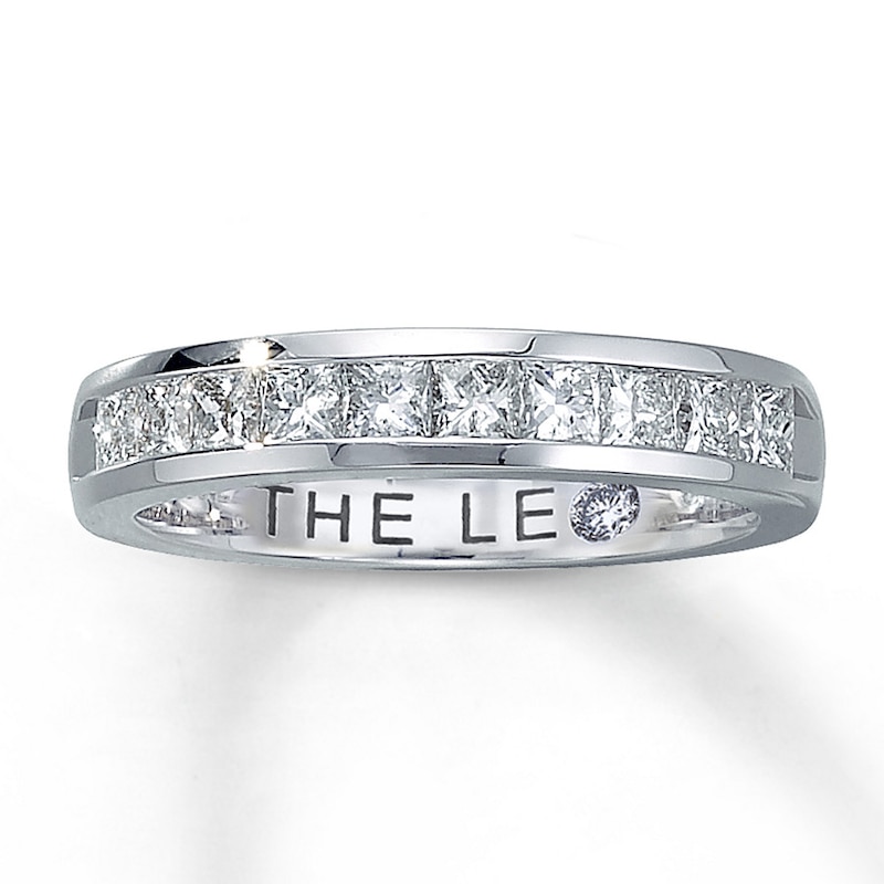 Previously Owned THE LEO Anniversary Band 1 ct tw Princess-cut Diamonds 14K White Gold - Size 5