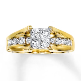 Previously Owned Diamond Engagement Ring 1-1/2 carats tw 14K Yellow Gold