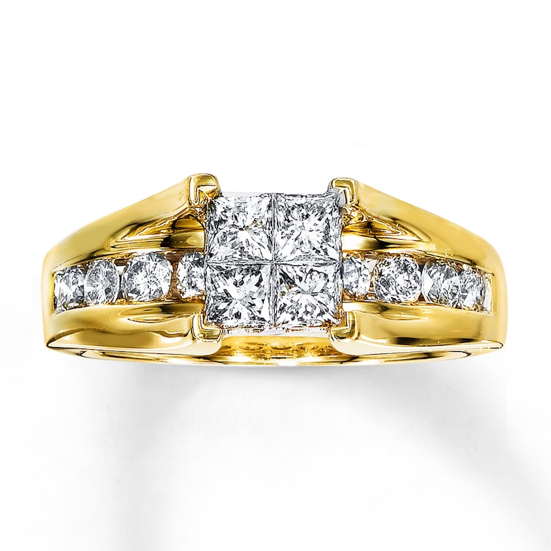 Main Image 1 of Previously Owned Diamond Engagement Ring 1-1/2 carats tw 14K Yellow Gold