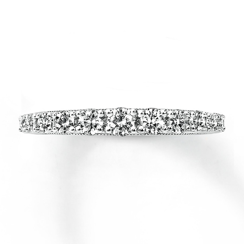 Main Image 1 of Previously Owned Diamond Anniversary Band 5/8 ct tw Round-cut 14K White Gold