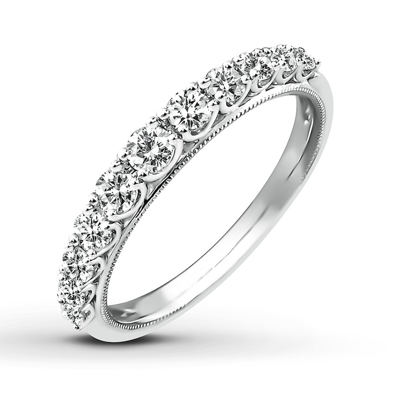 Main Image 4 of Previously Owned Diamond Anniversary Band 5/8 ct tw Round-cut 14K White Gold