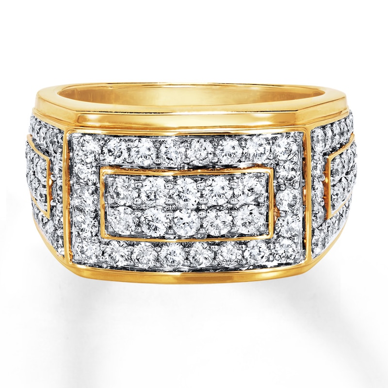 Main Image 2 of Previously Owned Men's Diamond Ring 2 ct tw Round-cut 10K Yellow Gold