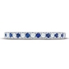 Thumbnail Image 3 of Previously Owned Sapphire & Diamond Wedding Band 1/8 ct tw Round-cut 14K White Gold Band