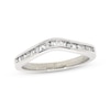 Thumbnail Image 1 of Previously Owned Diamond Enhancer Ring 1/5 ct tw Round/Baguette-cut 14K White Gold