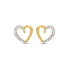 Thumbnail Image 1 of Previously Owned Diamond Heart Earrings 10K Yellow Gold