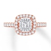 Thumbnail Image 0 of Previously Owned Diamond Ring 3/4 ct tw Princess & Round-cut 14K Rose Gold