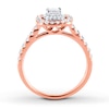 Thumbnail Image 1 of Previously Owned Diamond Ring 3/4 ct tw Princess & Round-cut 14K Rose Gold