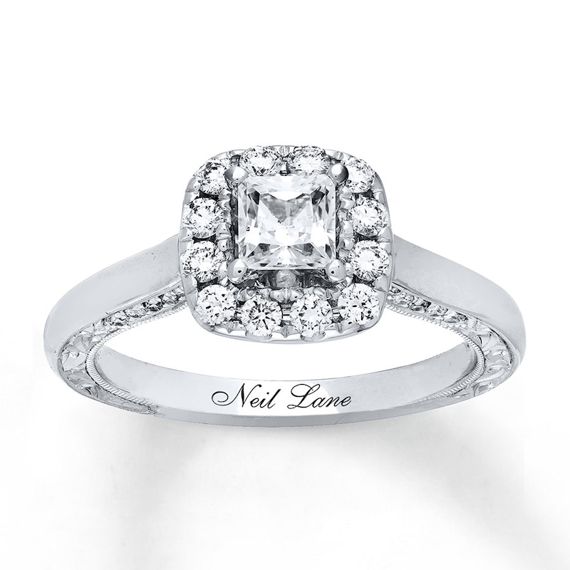 Main Image 1 of Previously Owned Neil Lane Engagement Ring 7/8 ct tw Diamonds 14K White Gold