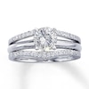 Thumbnail Image 1 of Previously Owned Diamond Enhancer Ring 1/4 ct tw Round-cut 14K White Gold - Size 4