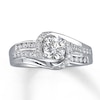 Thumbnail Image 0 of Previously Owned Engagement Ring 5/8 ct tw Round-cut Diamonds 14K White Gold - Size 5