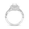 Thumbnail Image 3 of Previously Owned Neil Lane Engagement Ring 1-1/8 ct tw Pear & Round-cut Diamonds 14K White Gold - Size 9.75