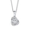 Thumbnail Image 0 of Previously Owned Unstoppable Love 1/10 ct tw Necklace 10K White Gold