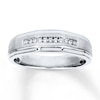 Thumbnail Image 1 of Previously Owned Men's Diamond Band 1/10 ct tw Round-cut 10K White Gold