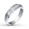 Thumbnail Image 2 of Previously Owned Men's Diamond Band 1/10 ct tw Round-cut 10K White Gold