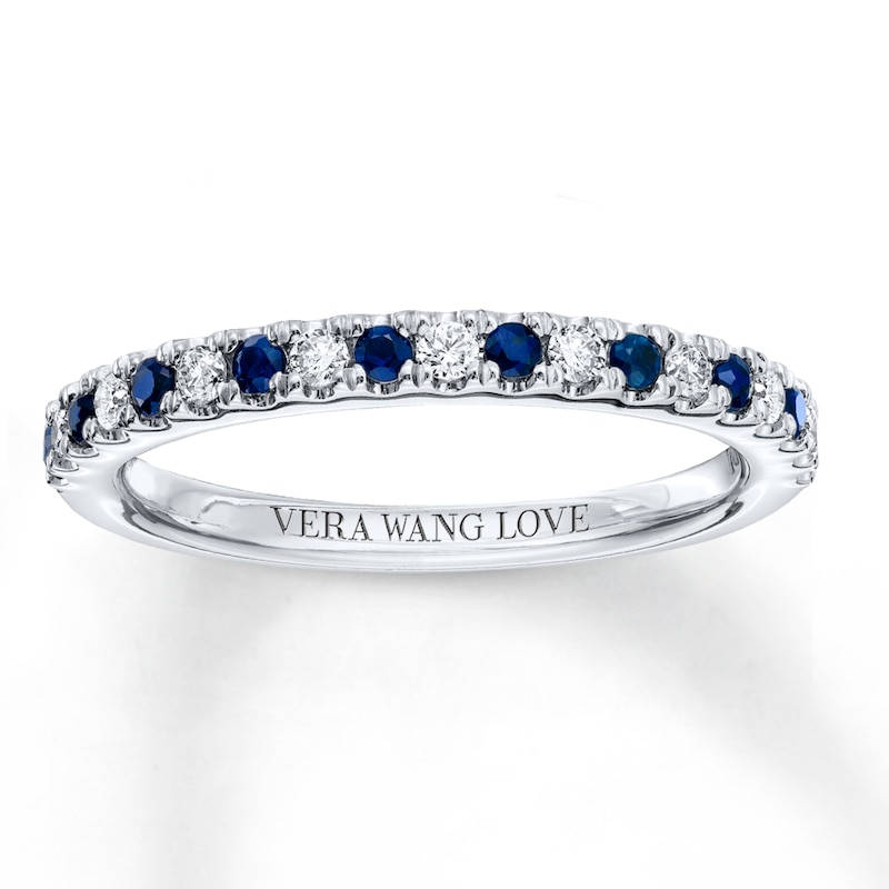 Main Image 1 of Previously Owned Sapphires & Diamonds 14K White Gold Band