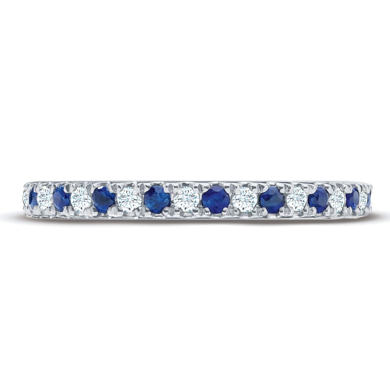 Main Image 4 of Previously Owned Sapphires & Diamonds 14K White Gold Band