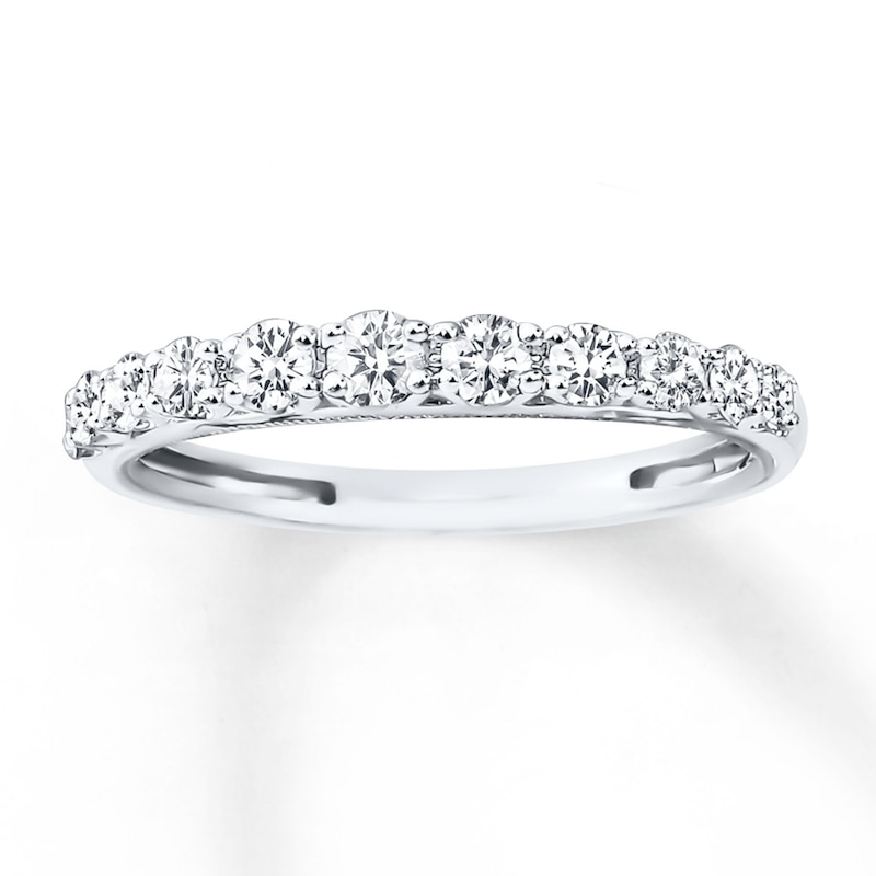 Main Image 1 of Previously Owned Diamond Anniversary Band 1/2 ct tw Round-cut 14K White Gold