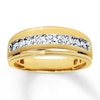Thumbnail Image 0 of Previously Owned Men's Wedding Band 1/2 ct tw Round-cut Diamonds 10K Yellow Gold