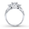 Thumbnail Image 2 of Previously Owned Diamond Ring 3/4 ct tw Princess & Round-cut  14K White Gold