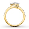 Thumbnail Image 3 of Previously Owned Ever Us Two-Stone Anniversary Ring 1 ct tw Round-cut Diamonds 14K Yellow Gold