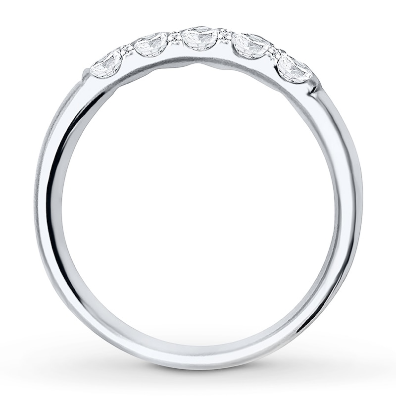 Main Image 2 of Previously Owned Diamond Anniversary Band 1/2 ct tw Round-cut 14K White Gold