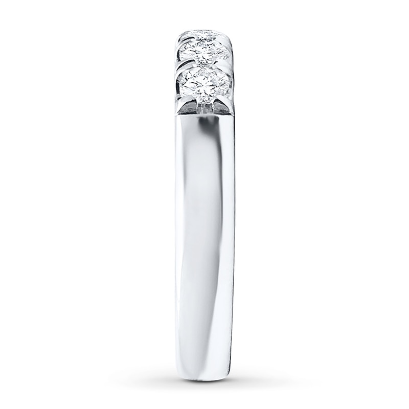 Main Image 3 of Previously Owned Diamond Anniversary Band 1/2 ct tw Round-cut 14K White Gold