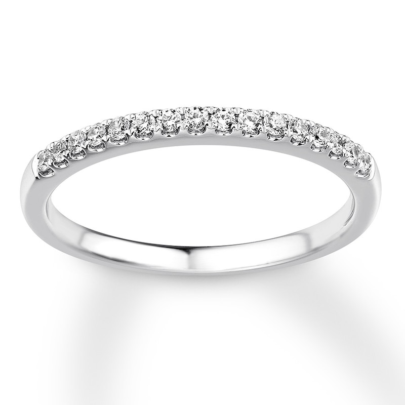 Main Image 1 of Previously Owned Diamond Wedding Band 1/5 ct tw Round-cut 14K White Gold