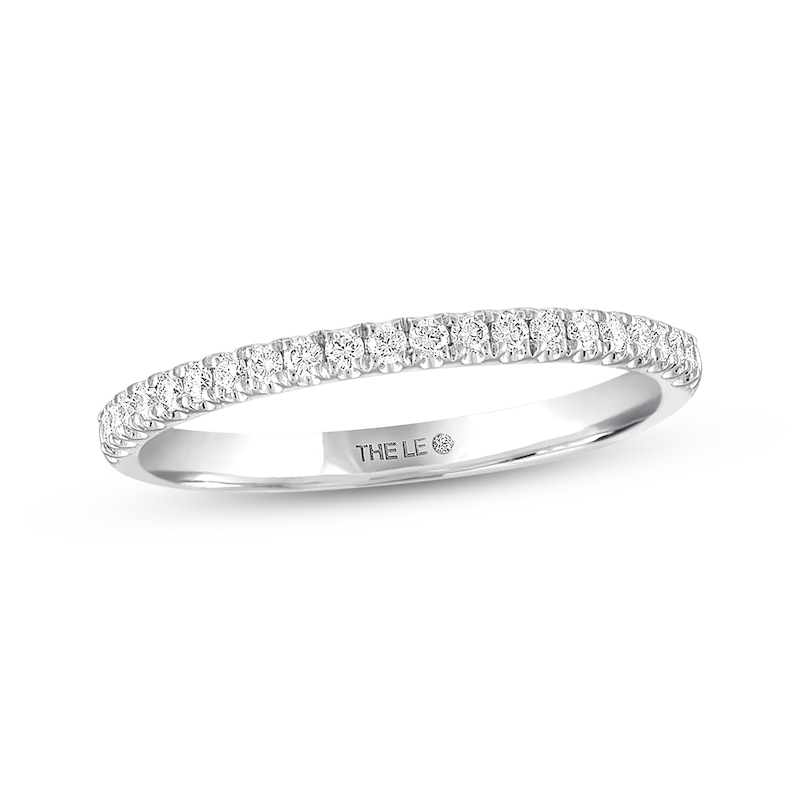 Main Image 1 of Previously Owned THE LEO Diamond Wedding Band 1/5 ct tw Round-cut 14K White Gold