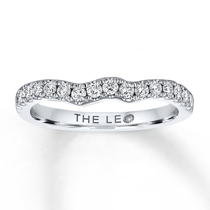 Main Image 1 of Previously Owned Leo Diamond Wedding Band 3/8 ct tw Round-cut Diamonds 14K White Gold