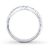 Thumbnail Image 2 of Previously Owned Leo Diamond Wedding Band 3/8 ct tw Round-cut Diamonds 14K White Gold