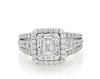 Thumbnail Image 1 of Previously Owned Neil Lane Round & Emerald-Cut Multi-Diamond Engagement Ring 1-3/4 ct tw 14K White Gold