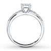 Thumbnail Image 1 of Previously Owned Ring 1/4 ct tw Round-cut Diamonds 10K White Gold - Size 4.75