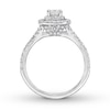 Thumbnail Image 1 of Previously Owned Neil Lane Diamond Engagement Ring 1 ct tw Princess & Round-cut 14K White Gold - Size 5.25