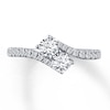 Thumbnail Image 0 of Previously Owned Ever Us Two-Stone Anniversary Ring 1 ct tw Round-cut Diamonds 14K White Gold - Size 9