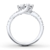 Thumbnail Image 3 of Previously Owned Ever Us Two-Stone Anniversary Ring 1 ct tw Round-cut Diamonds 14K White Gold - Size 9