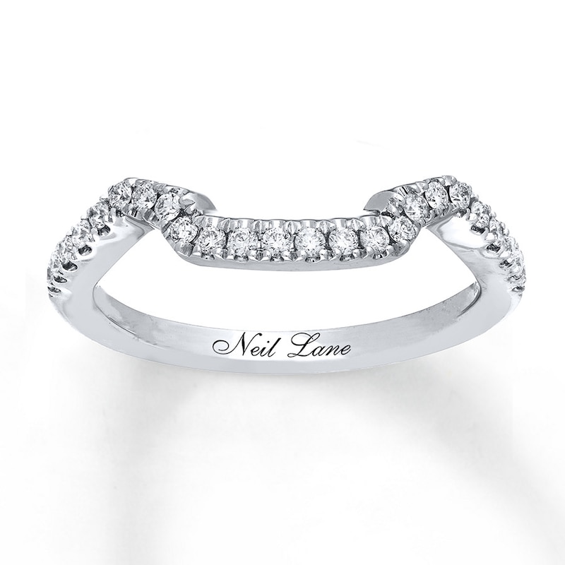 Previously Owned Neil Lane Wedding Band 1/4 ct tw Round-cut Diamonds 14K White Gold - Size 12.5