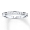 Thumbnail Image 1 of Previously Owned THE LEO Wedding Band 1/4 ct tw Round-cut Diamonds 14K White Gold - Size 6.75