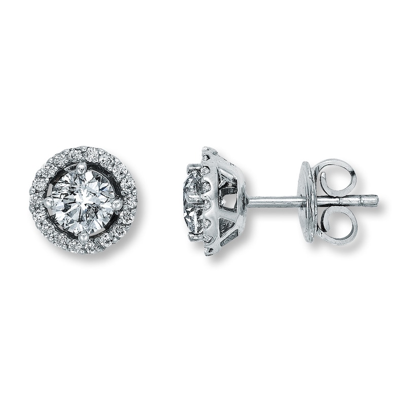 Diamond Earrings 1 ct tw Round-cut 14K White Gold (I/I2)