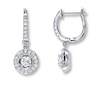 Thumbnail Image 0 of Previously Owned Diamond Earrings 3/4 ct tw Round-cut 18K White Gold