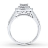 Thumbnail Image 2 of Previously Owned Diamond Engagement Ring 1 ct tw Princess & Round-cut 14K White Gold