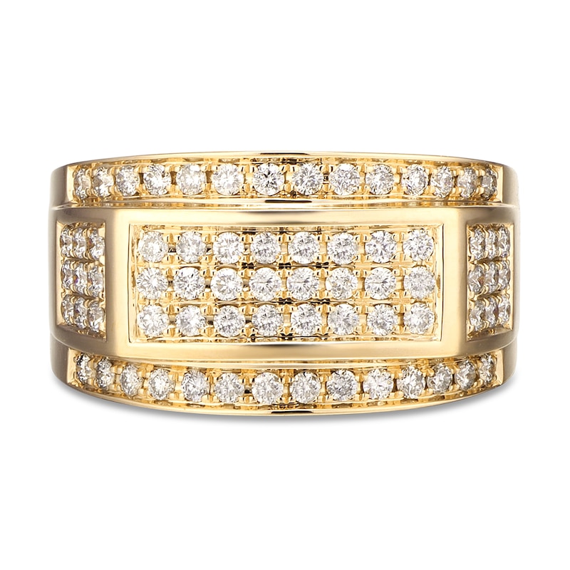 Main Image 4 of Previously Owned Men's Diamond Ring 1 ct tw Round 10K Yellow Gold