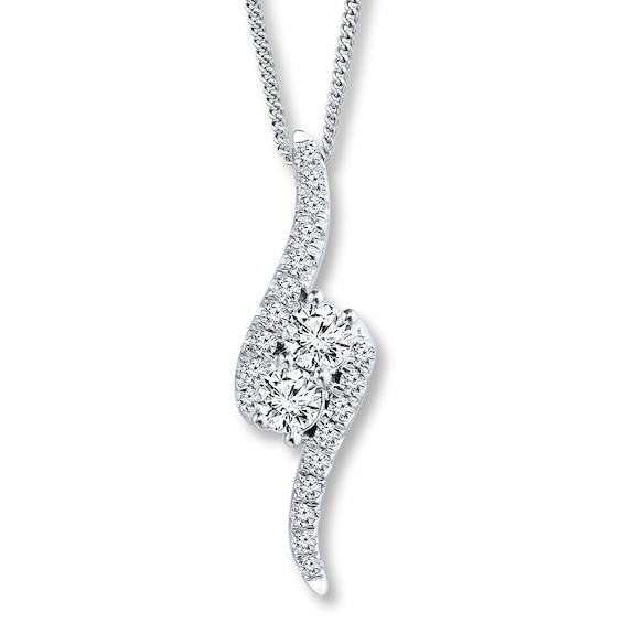 Previously Owned Ever Us Necklace 1/2 ct tw Diamonds 14K White Gold