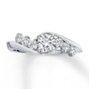 Thumbnail Image 1 of Previously Owned Leo Engagement Ring 3/4 ct tw Round-cut Diamonds 14K White Gold