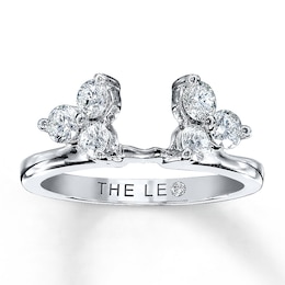 Previously Owned THE LEO Diamond Enhancer Ring 3/4 ct tw Round-cut 14K White Gold