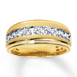 Previously Owned Men's Wedding Band 1 ct tw Round-cut Diamonds 10K Yellow Gold